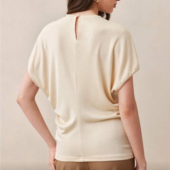 Cream ivory ruched top - Picture 7 of 7